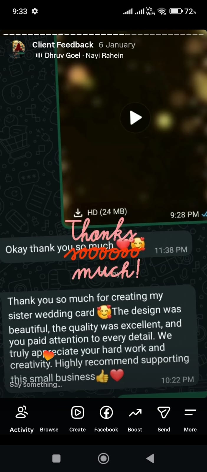 Real sarikainvite client feedback 8